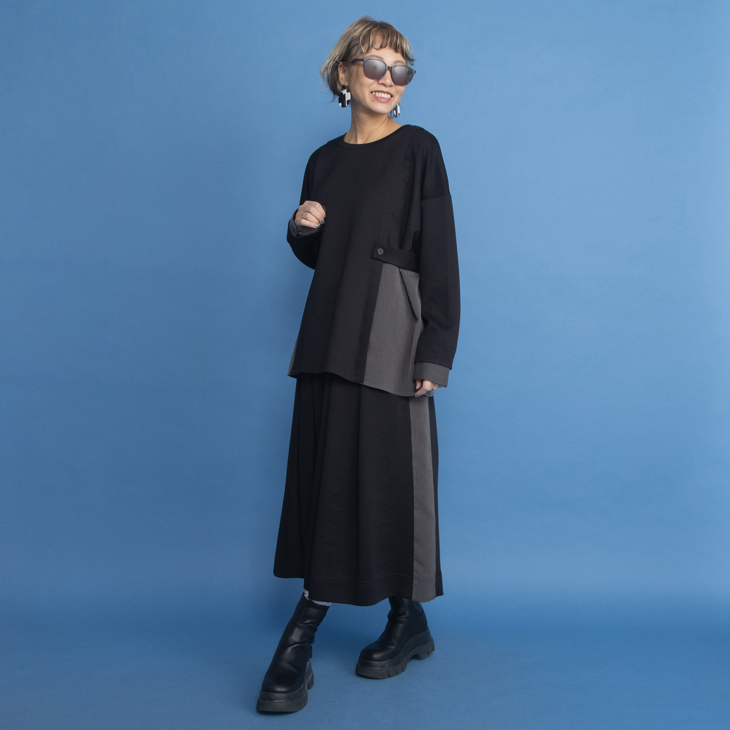 ヨーコモリモト スタイリッシュに スタイルアップが叶う デザインプルオーバー