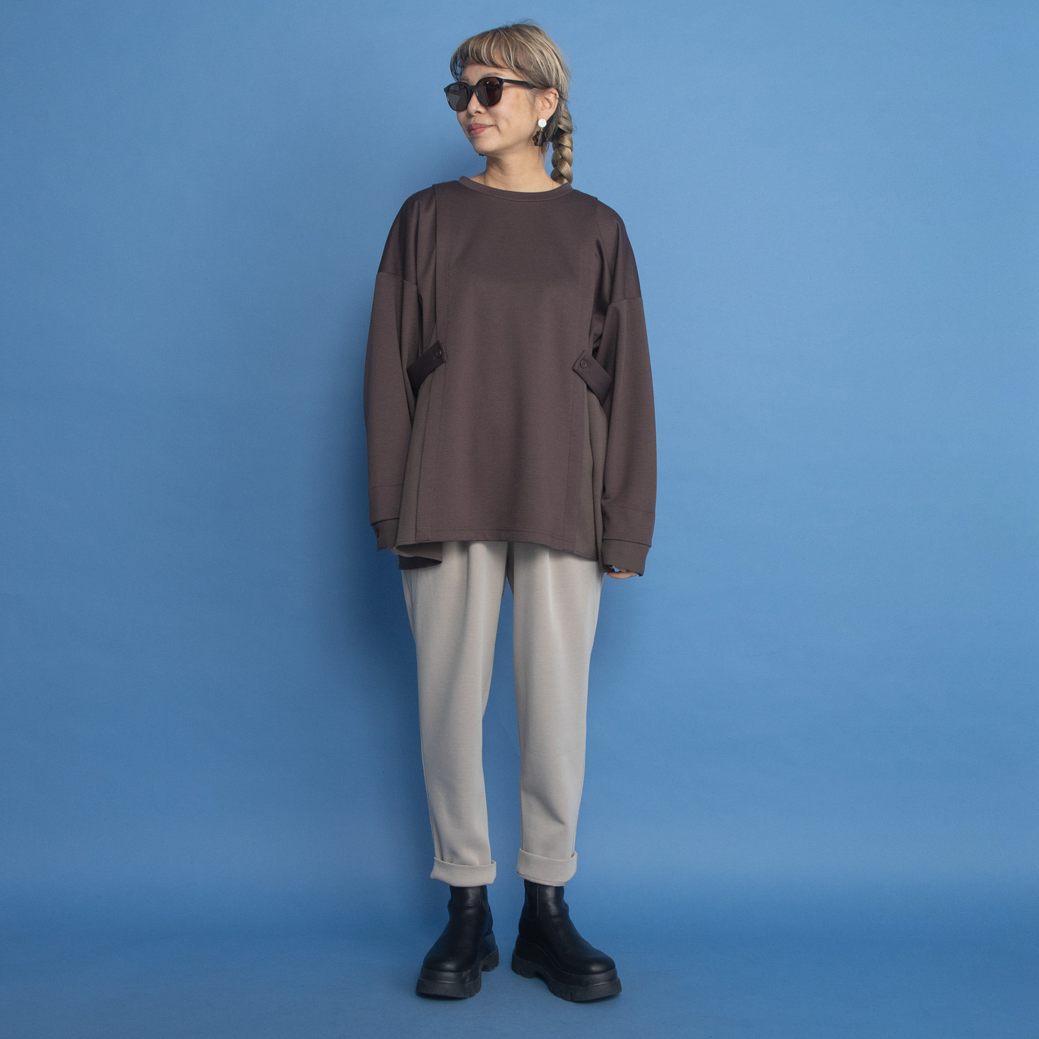 ヨーコモリモト スタイリッシュに スタイルアップが叶う デザインプルオーバー