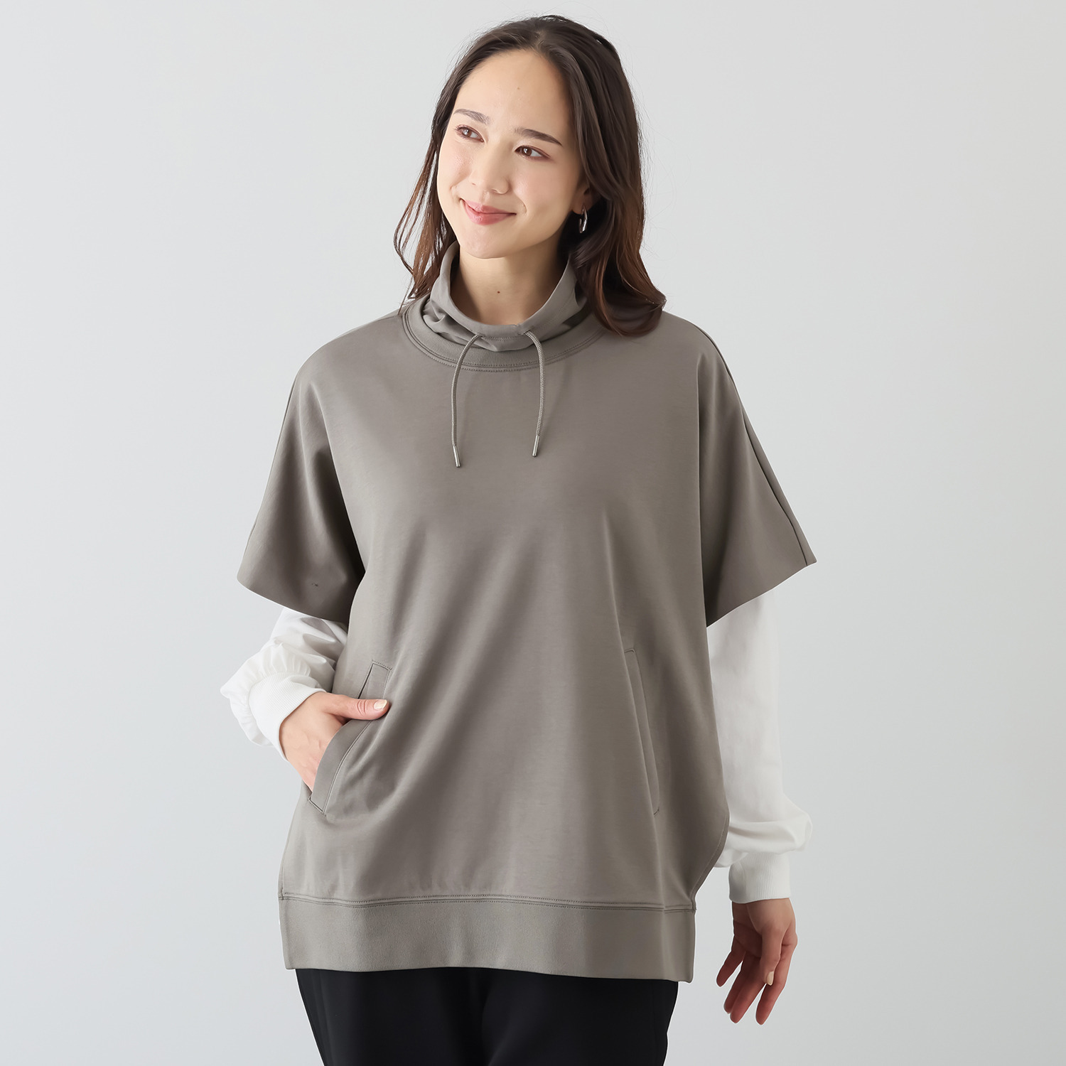 ヨーコモリモト ボリュームネック デザインベスト