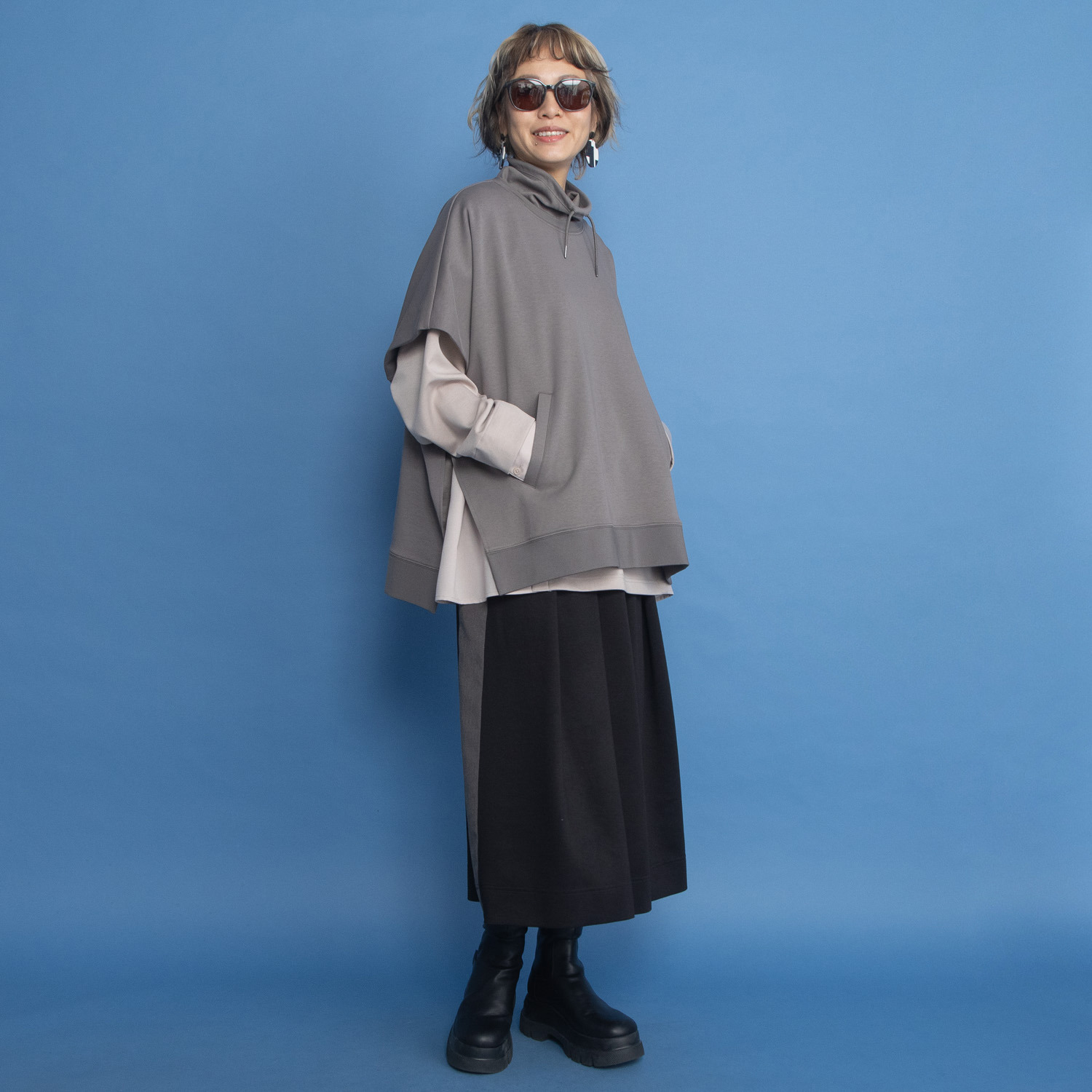 ヨーコモリモト ボリュームネック デザインベスト