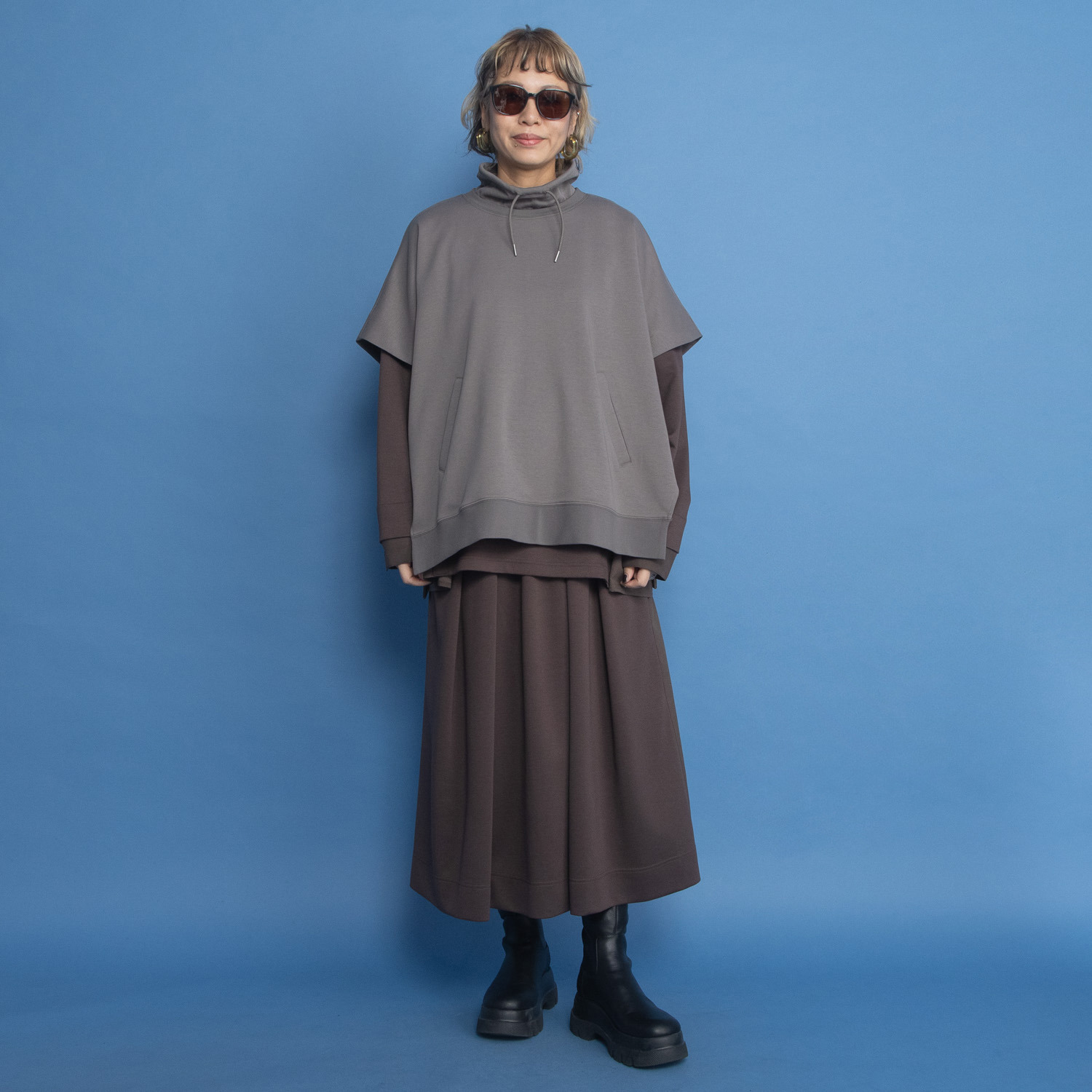 ヨーコモリモト ボリュームネック デザインベスト