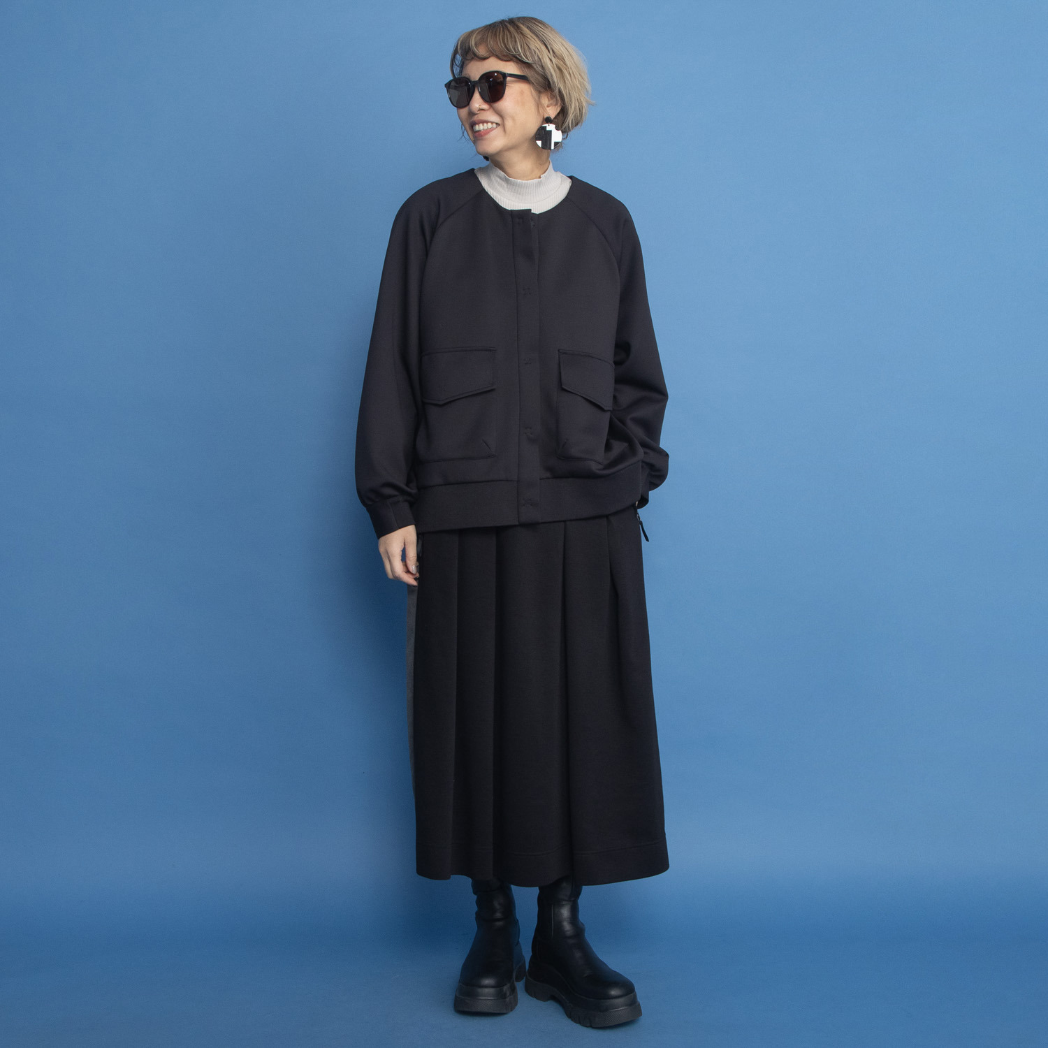 ヨーコモリモト 端境期をおしゃれに装う デザインブルゾン