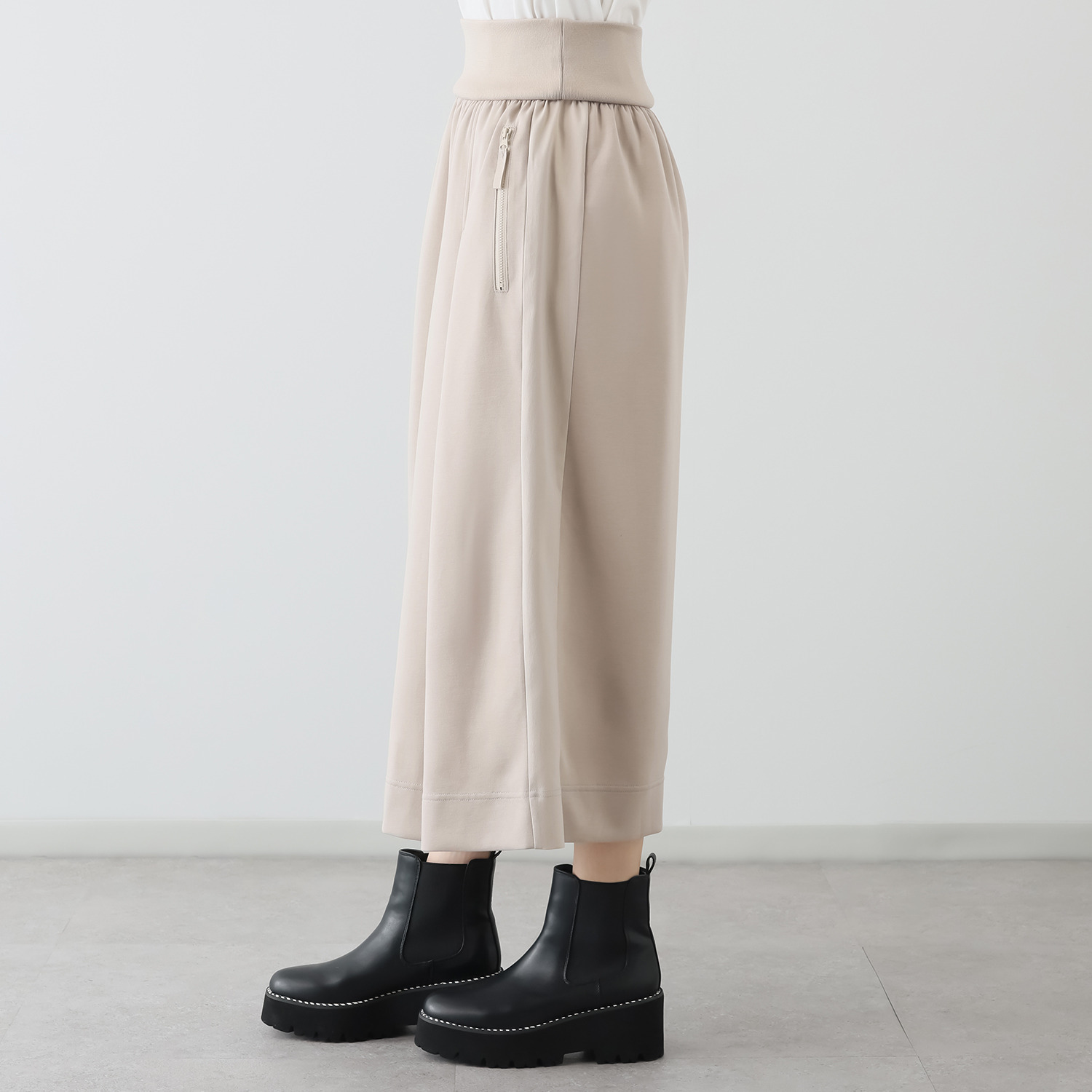 ヨーコモリモト タックデザイン ロングスカート