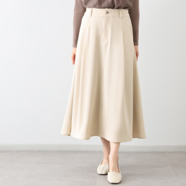 ヤエアジュテ タック&フレアー ラクしてスタイルUP 魅せるロングスカート