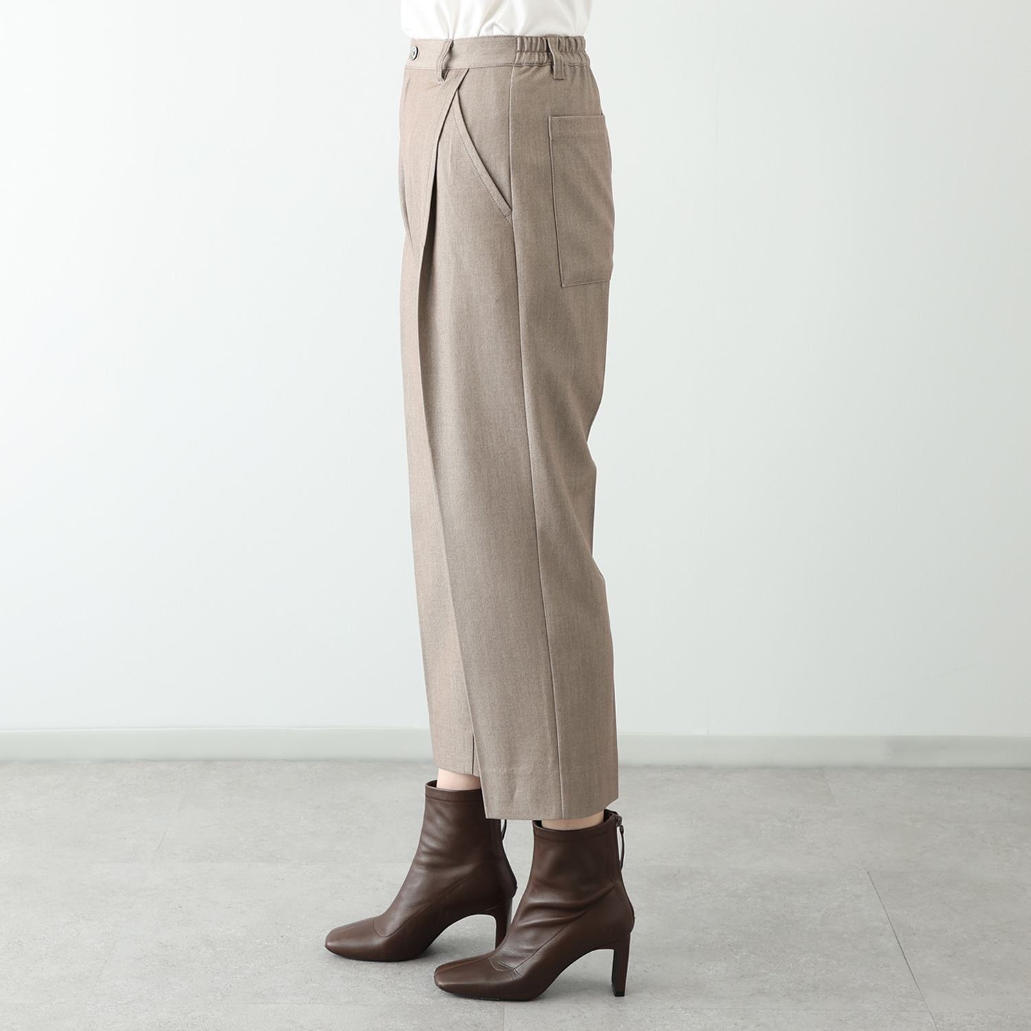 オルテンジア マニッシュ＆カジュアル スタイルカバー＆アップ デザインテーパードパンツ