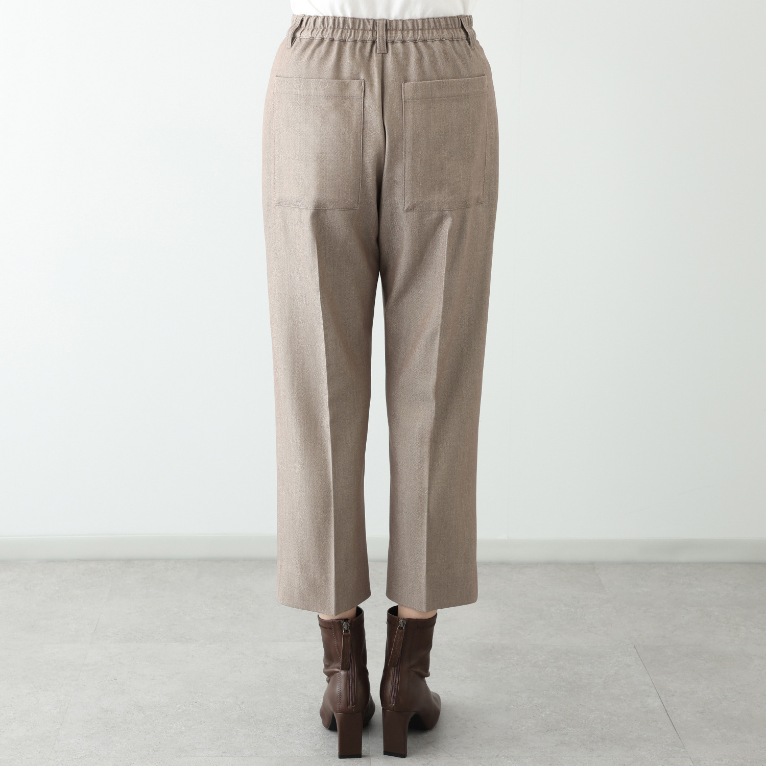 オルテンジア マニッシュ＆カジュアル スタイルカバー＆アップ デザインテーパードパンツ