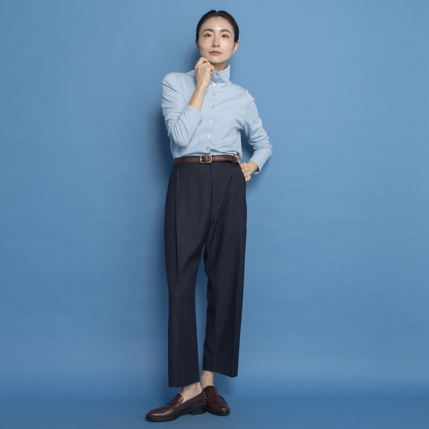 オルテンジア マニッシュ＆カジュアル スタイルカバー＆アップ デザインテーパードパンツ