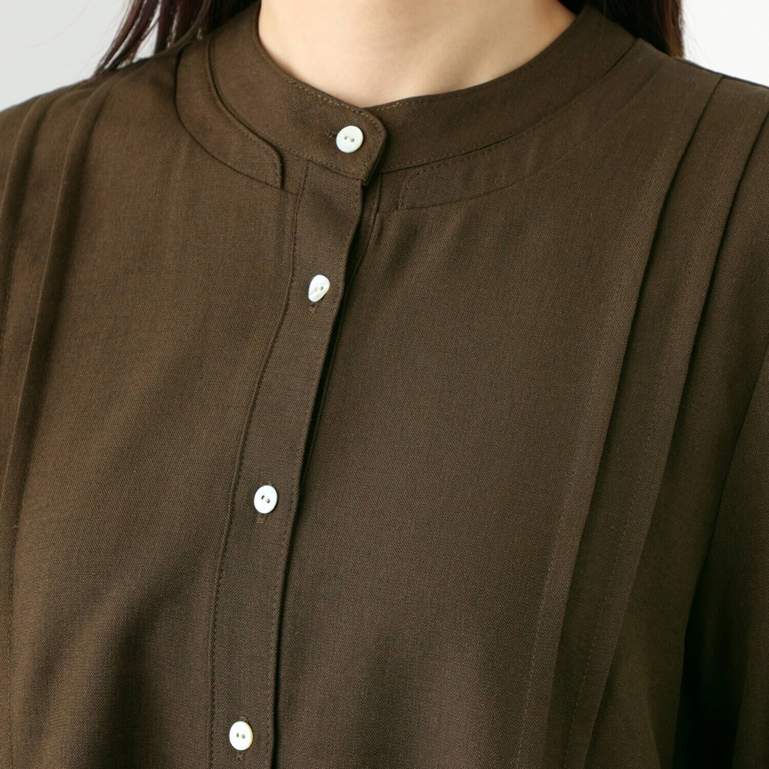 オルテンジア ダブルスタンドカラー デザインシャツ