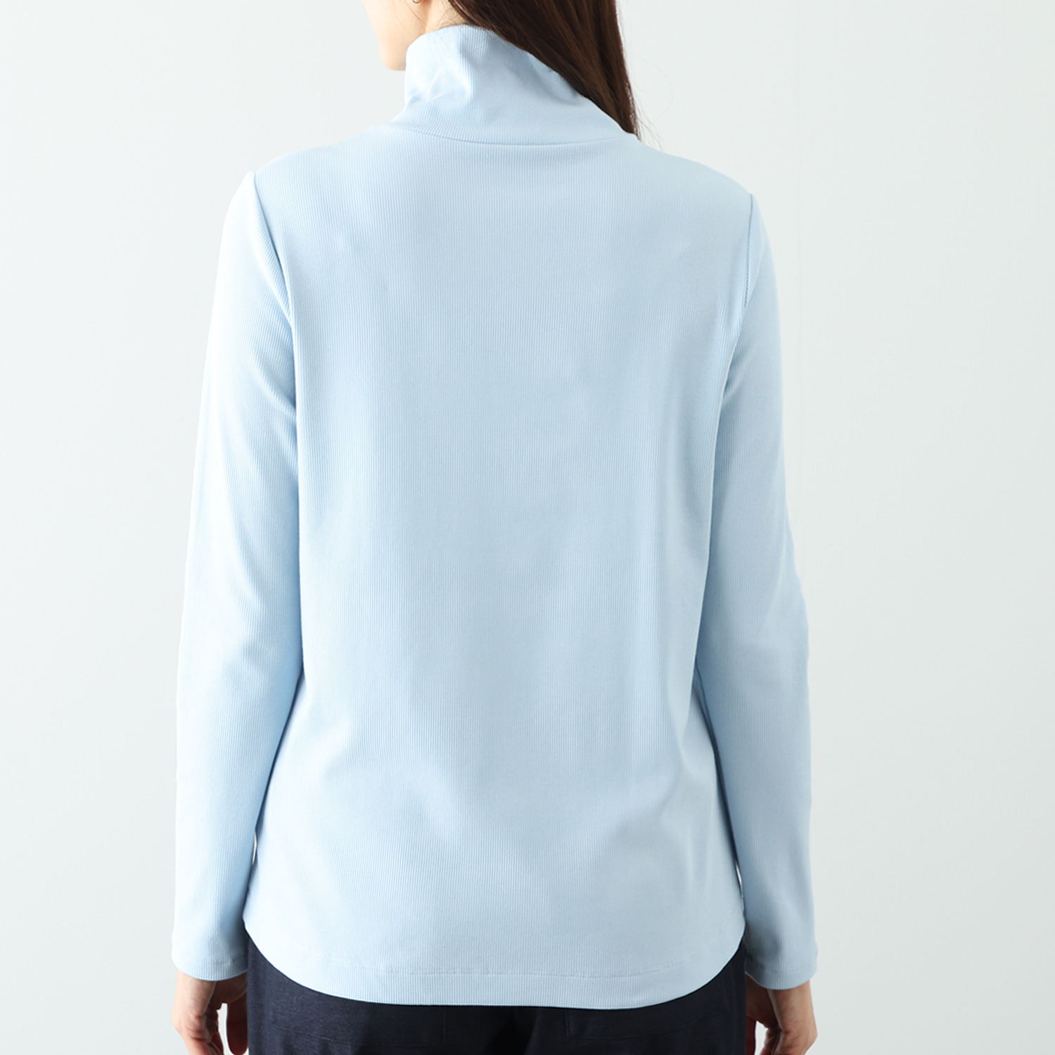 オルテンジア マルチデザインで 着こなし万能 リブブラウス