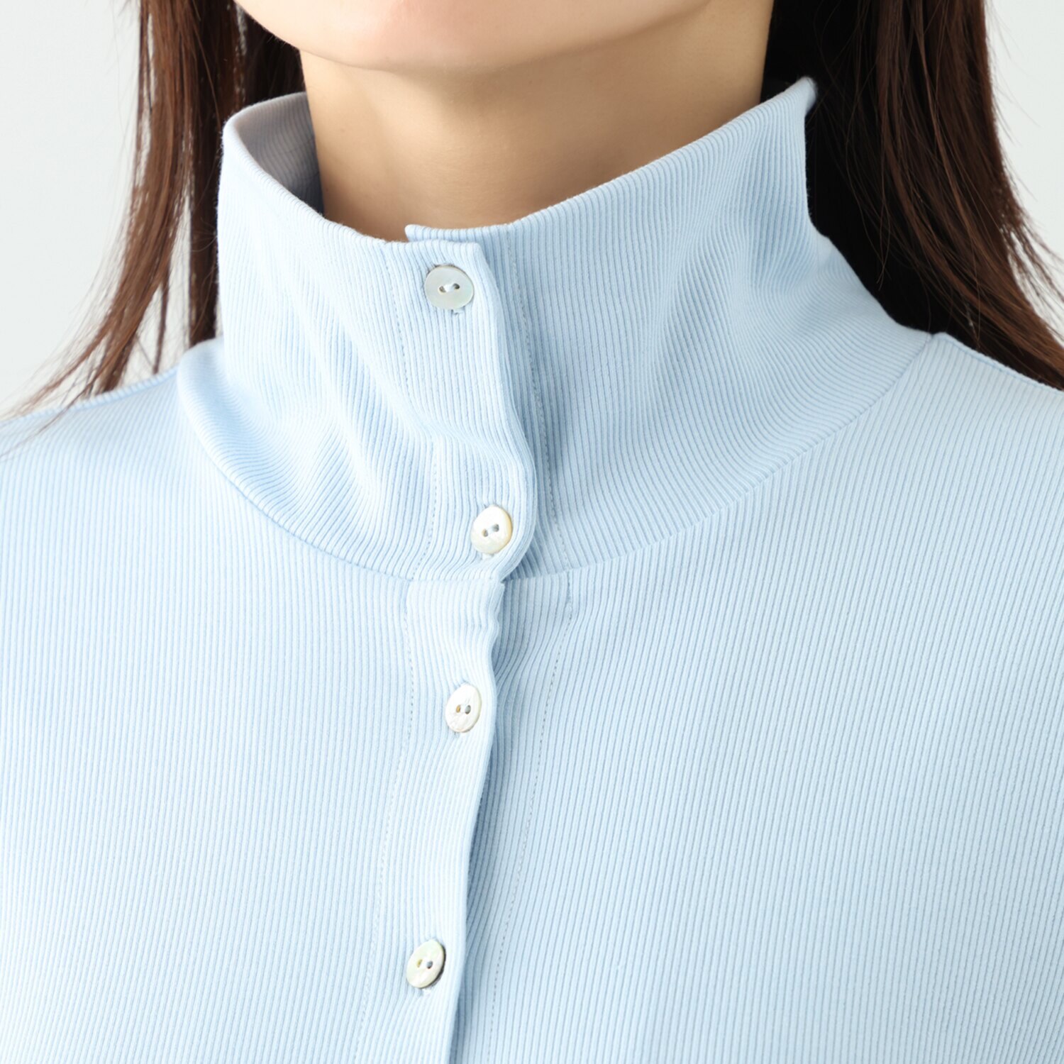 オルテンジア マルチデザインで 着こなし万能 リブブラウス