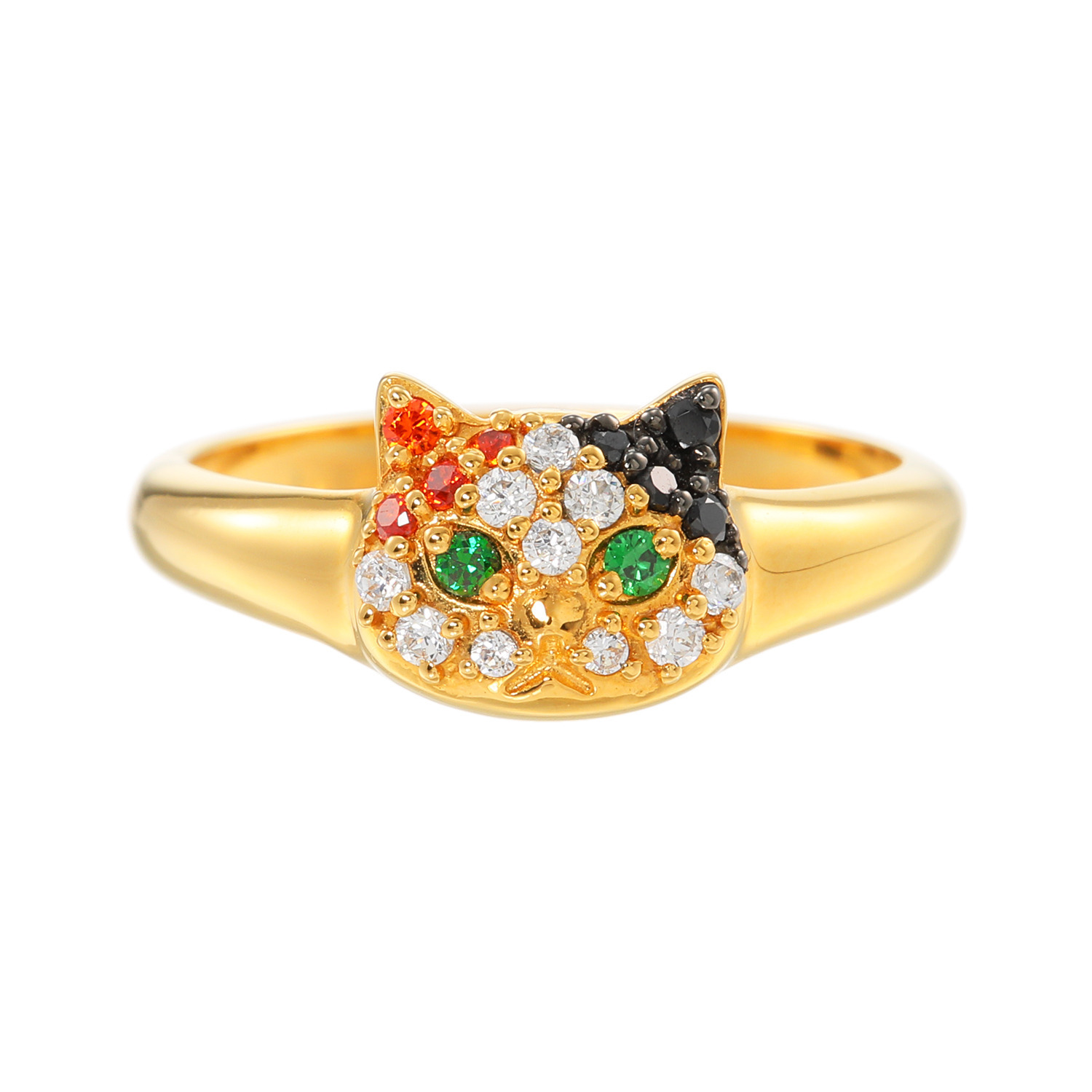 ドルチェモダール シルバー＆ＣＺ キャットフェイス スパークルリング