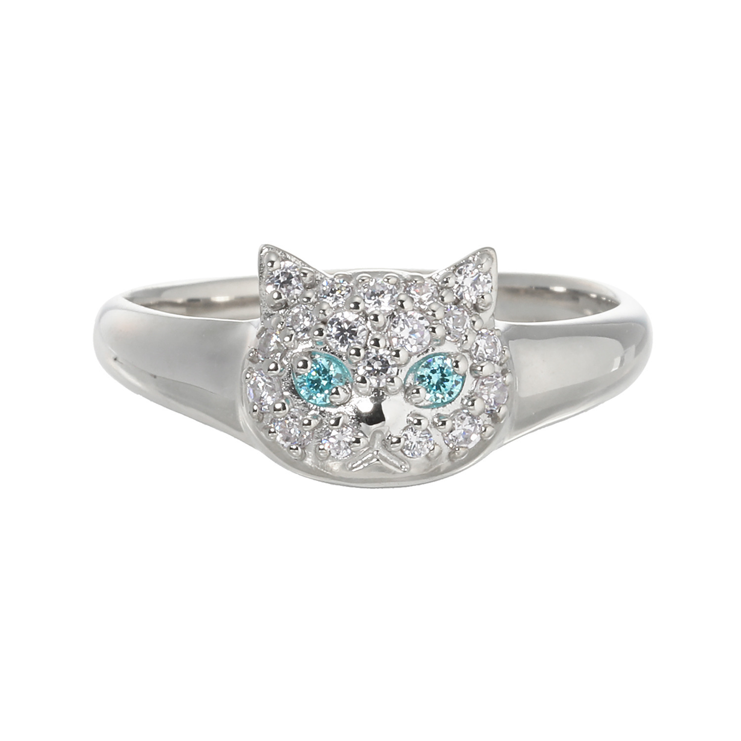 ドルチェモダール シルバー＆ＣＺ キャットフェイス スパークルリング