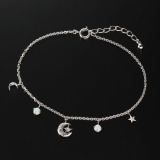 ドルチェモダール シルバー オパール＆ＣＺ 星月チャームブレスレット
