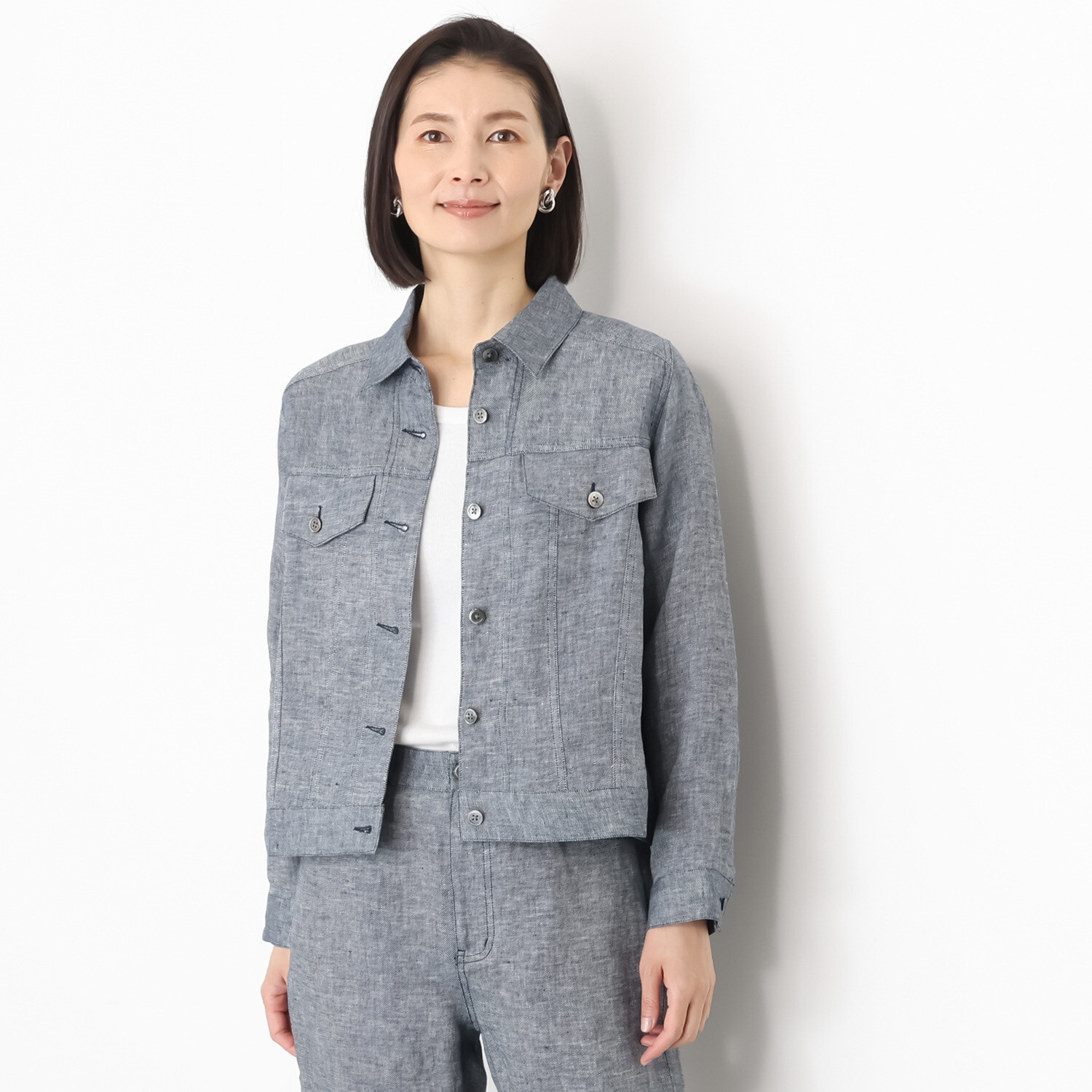 レア　ジェム リネンツイルで優雅に装う 大人の上質Ｇジャン