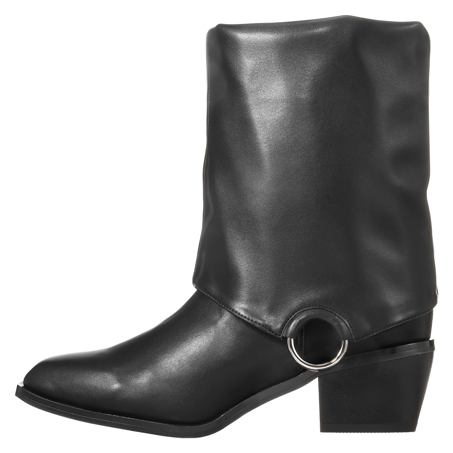 ニカル 好みの丈にアレンジ自在 ２ウェイ リング付ロングブーツ