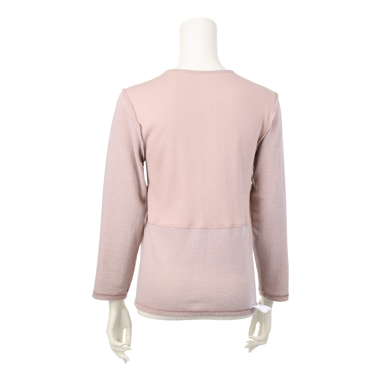 福助 ふんわりあったか両面起毛 スナップボタンで前開き 九分袖インナー 同色２枚セット