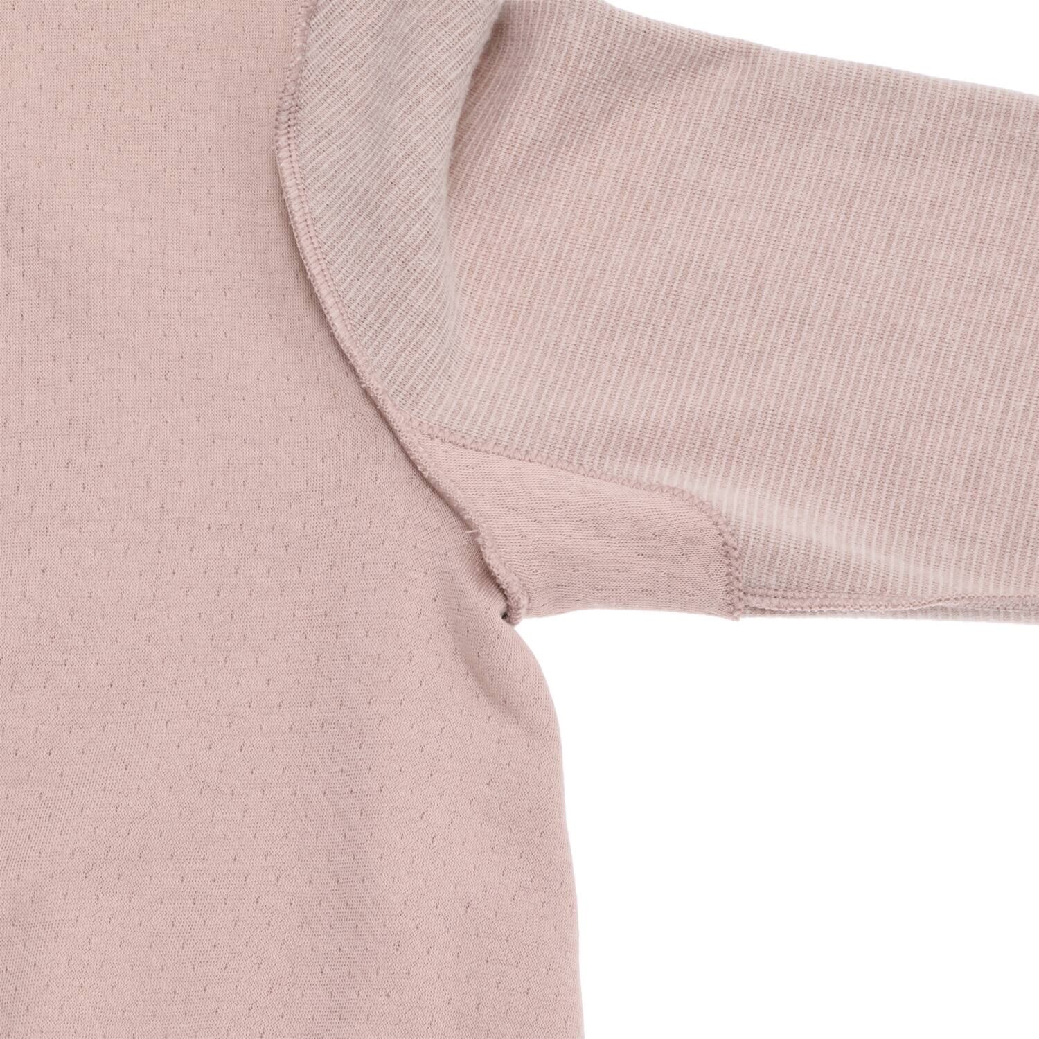 福助 ふんわりあったか両面起毛 スナップボタンで前開き 九分袖インナー 同色２枚セット