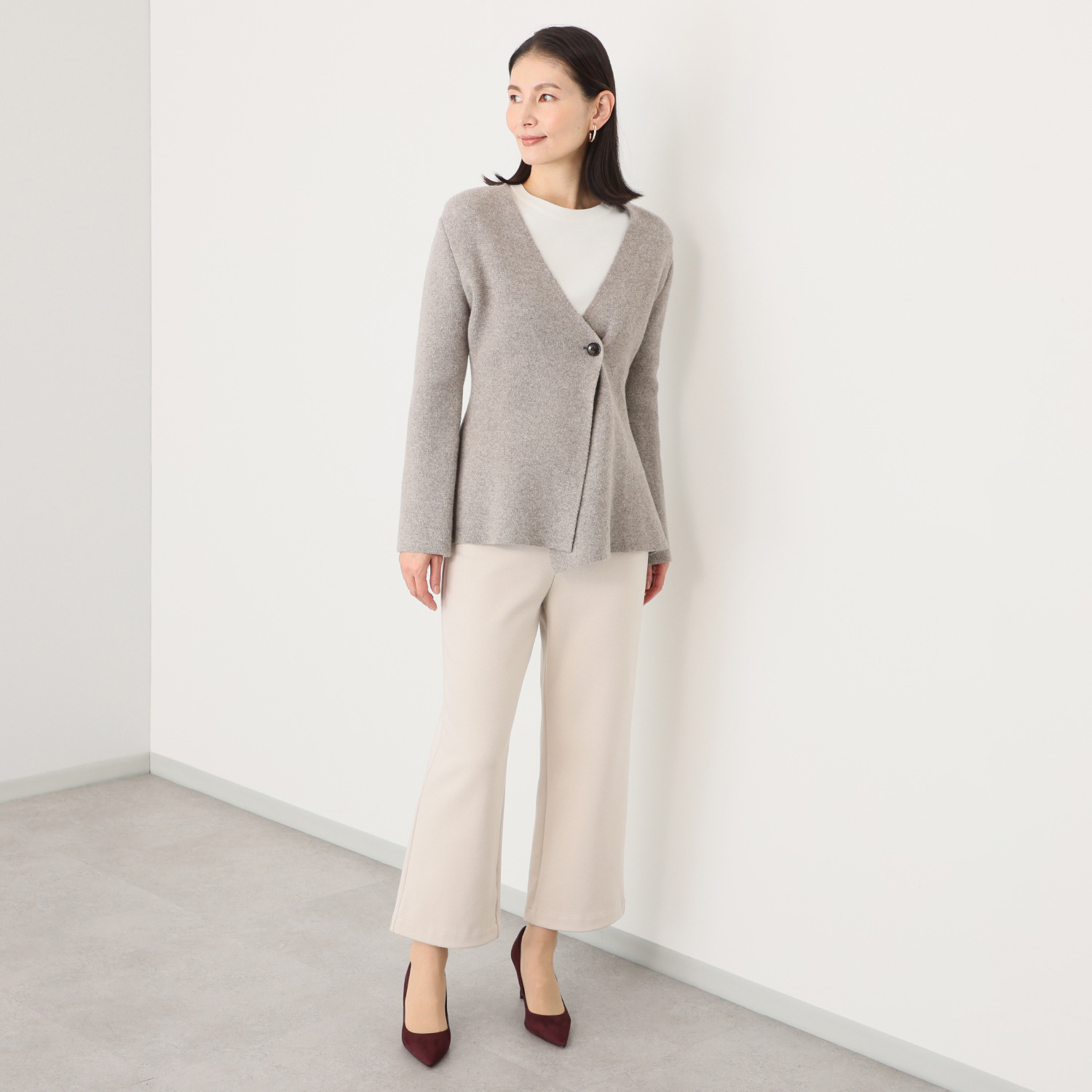 上質ごこち 暖麗エアリー ゆるふわストレートパンツ ＜股下６２ｃｍ＞