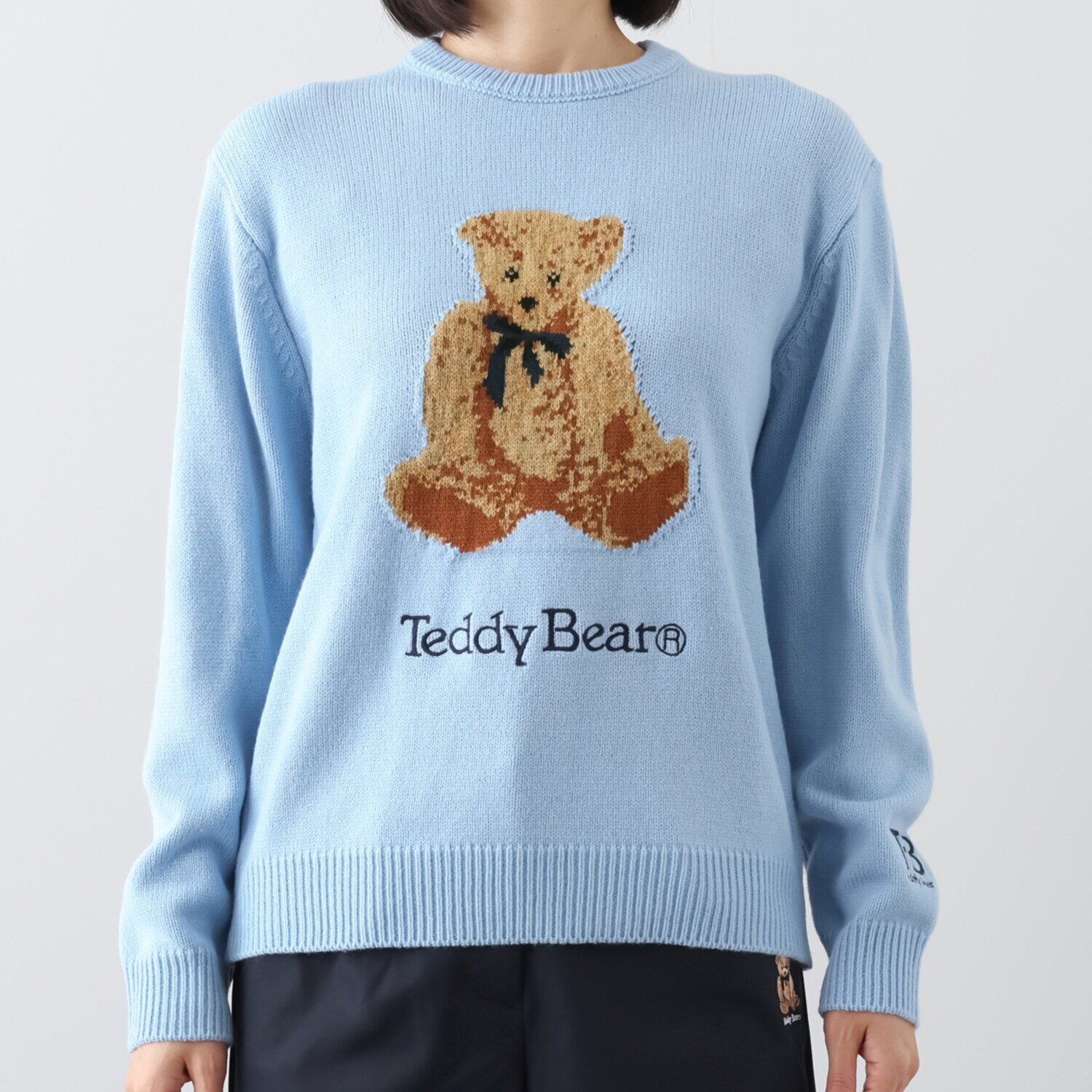 テディベア ローゲージ ジャガード ニットプルオーバー