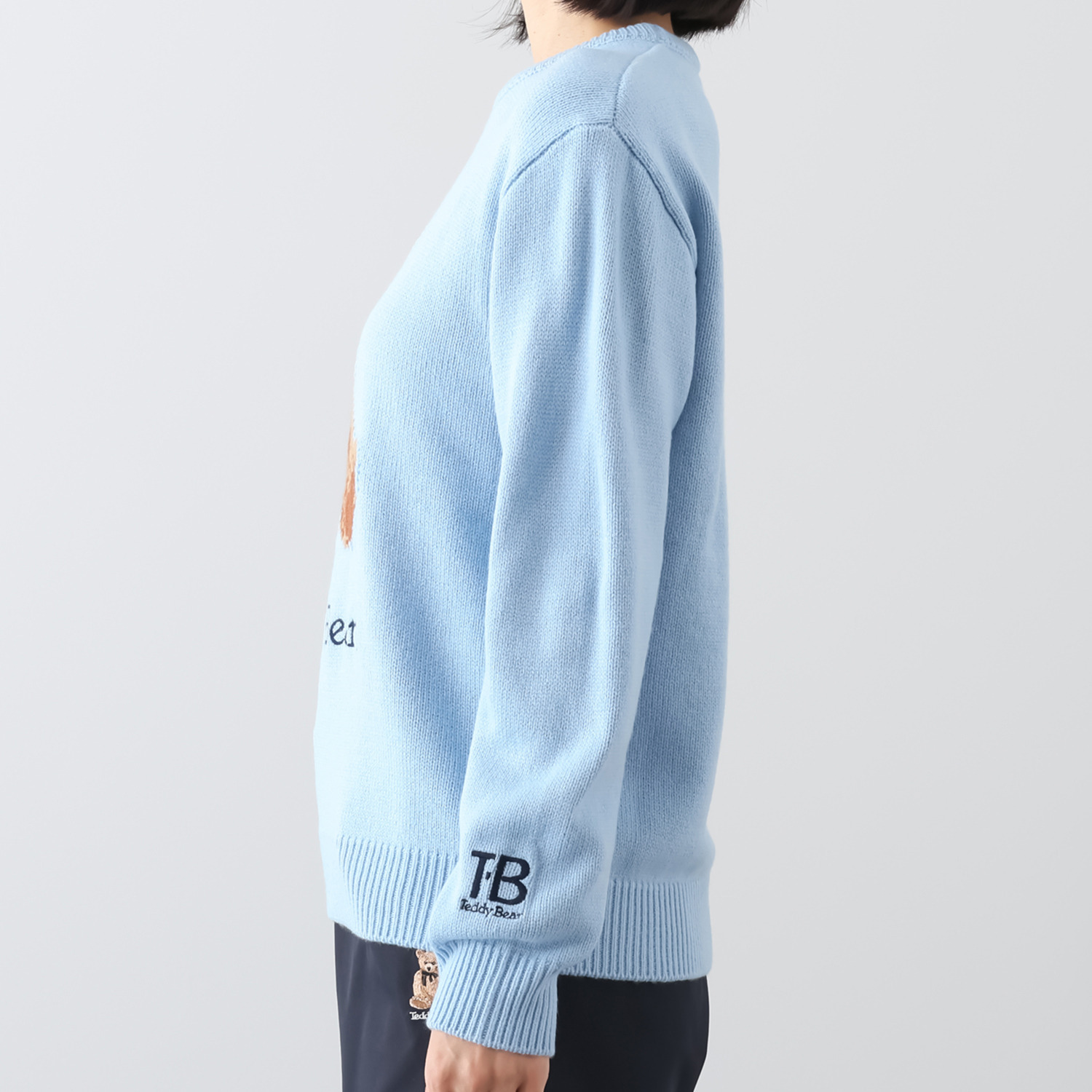 テディベア ローゲージ ジャガード ニットプルオーバー