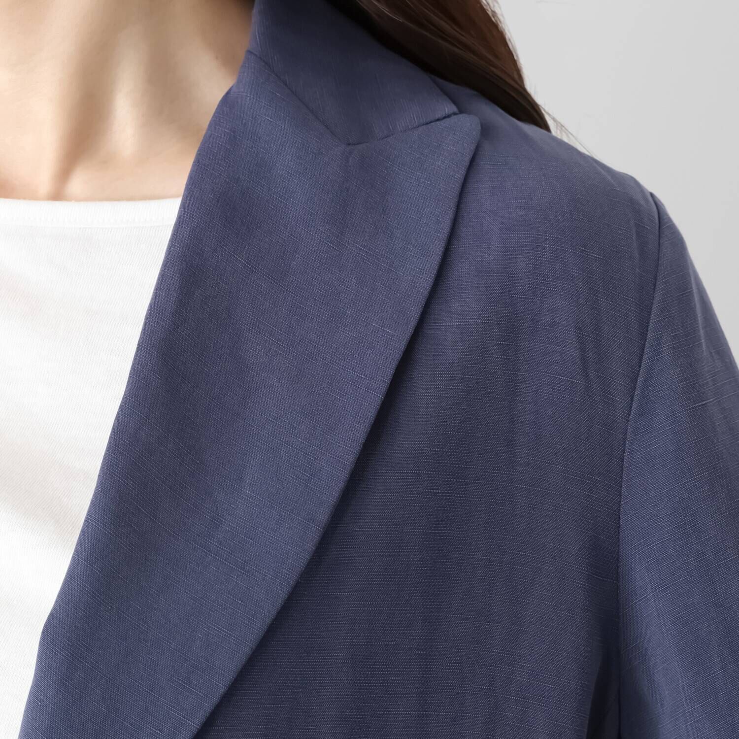 シャビージェンティール ピークドラペル ボックスシルエット テーラードジャケット