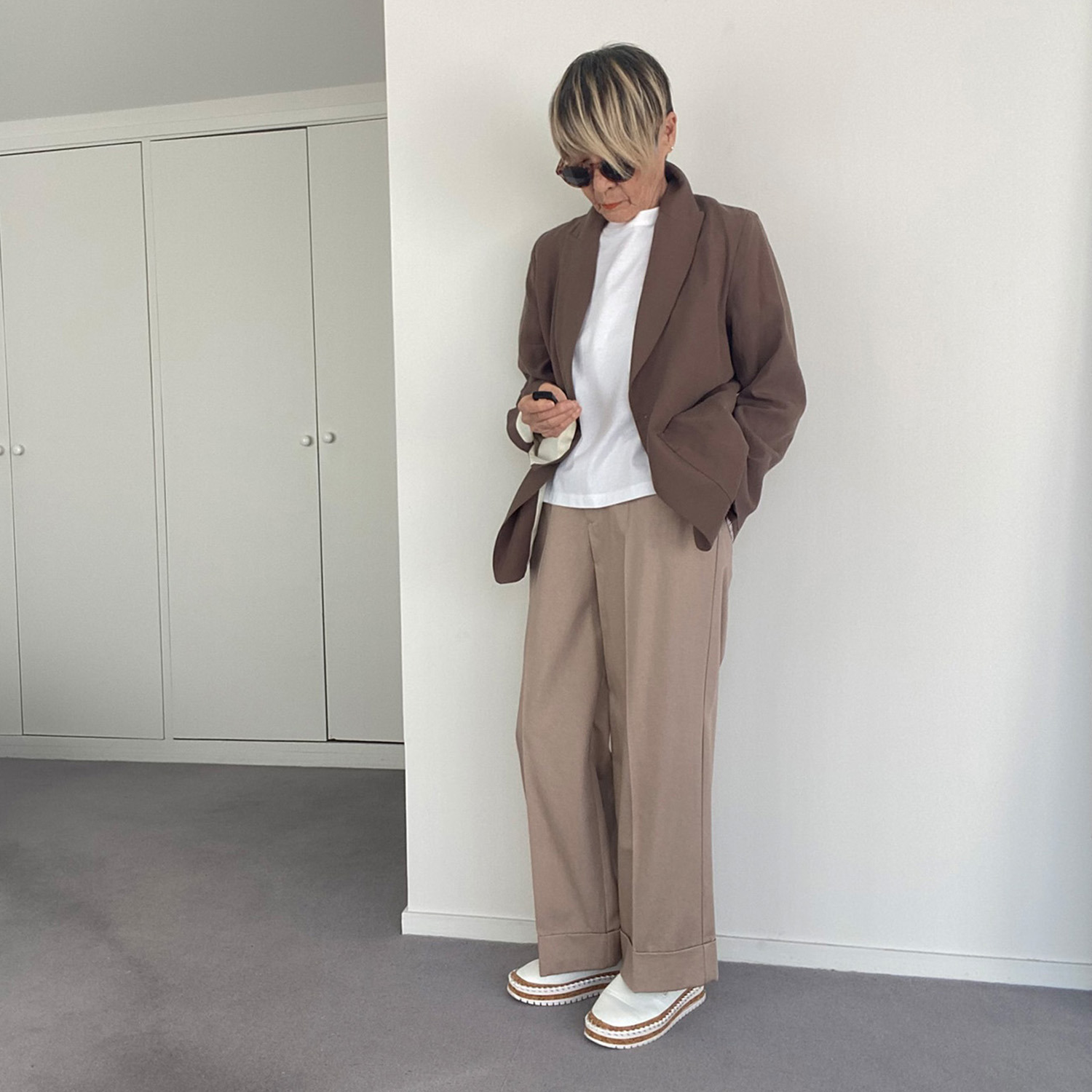 シャビージェンティール ピークドラペル ボックスシルエット テーラードジャケット