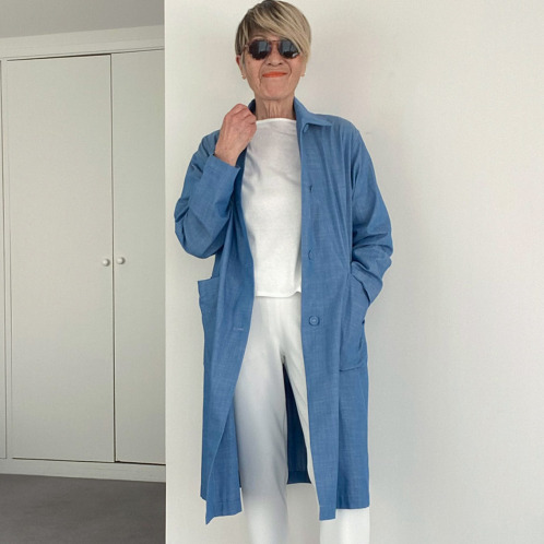 シャビージェンティール ダンガリー生地 シャツジャケット