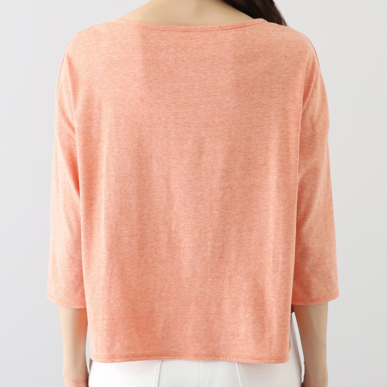 シャビージェンティール ボートネック ドロップショルダー クロップト丈プルオーバー 