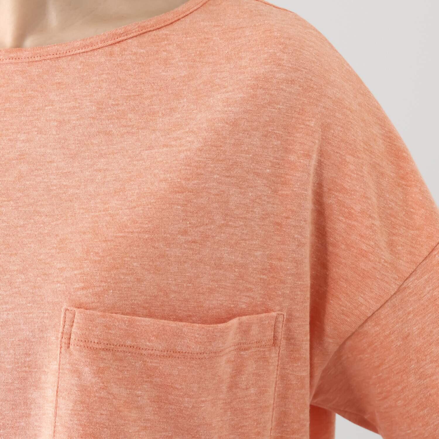 シャビージェンティール ボートネック ドロップショルダー クロップト丈プルオーバー 