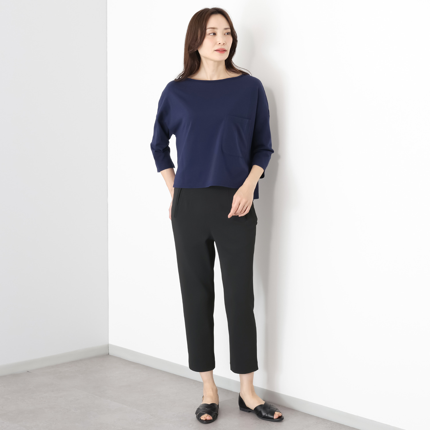 シャビージェンティール ハイウエスト サブリナパンツ