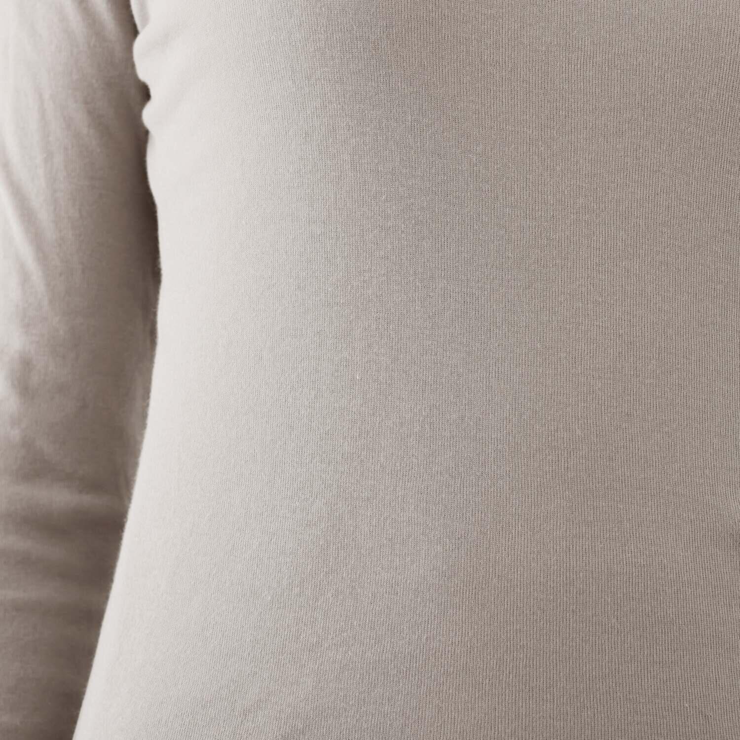 天使の綿シフォン 四六時中着たくなる！ 極上の肌触り！ ボトルネック 二重長袖プルオーバー