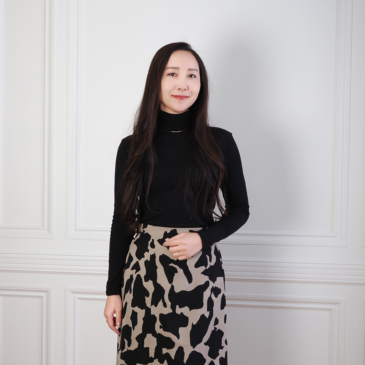 天使の綿シフォン 四六時中着たくなる！ 極上の肌触り！ ボトルネック 二重長袖プルオーバー