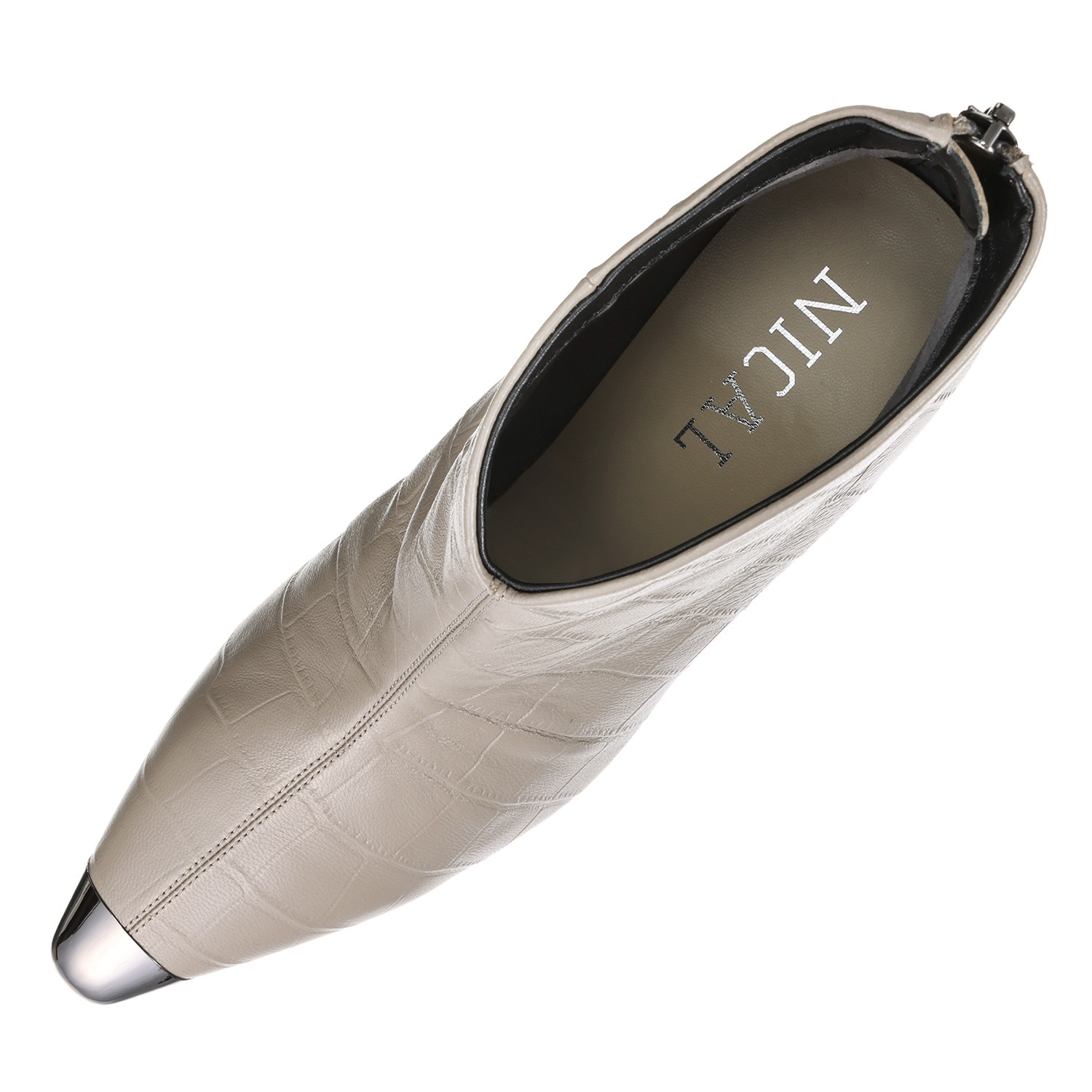 ニカル トゥキャップ ベルトデザイン ヒールショートブーツ