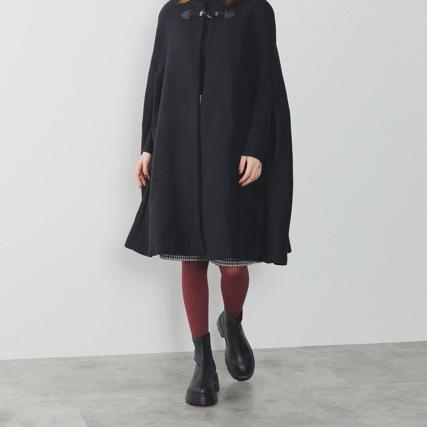 ニカル バックファスナー 厚底ブーツ