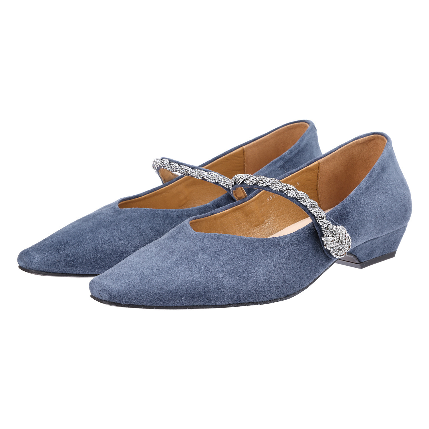 ニカル ラインストーン ストラップパンプス