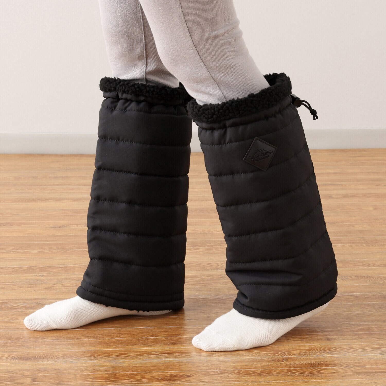 トーキョーキャンプゴー 寒い冬の必需品 洗える　軽量 ボアレッグウォーマー