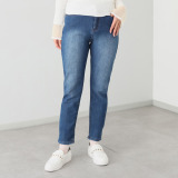 イシカワラボ★ヒトミ 裏ボアボンディング スタイリッシュ デニムスリムパンツ