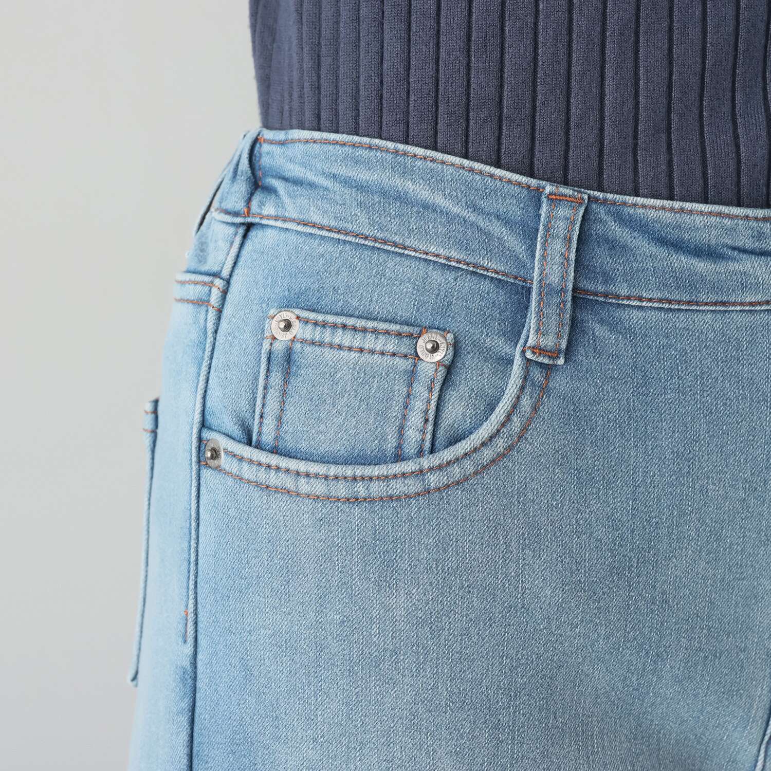 イシカワラボ★ヒトミ 裏ボアボンディング スタイリッシュ デニムスリムパンツ