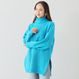 イシカワラボ★ヒトミ 片畦編 サイドファスナーデザイン ニットチュニック