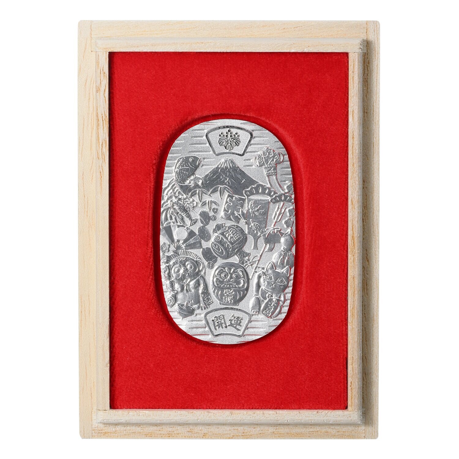 光則 純プラチナ製　小判 “縁起物づくし” ＜１０ｇ＞