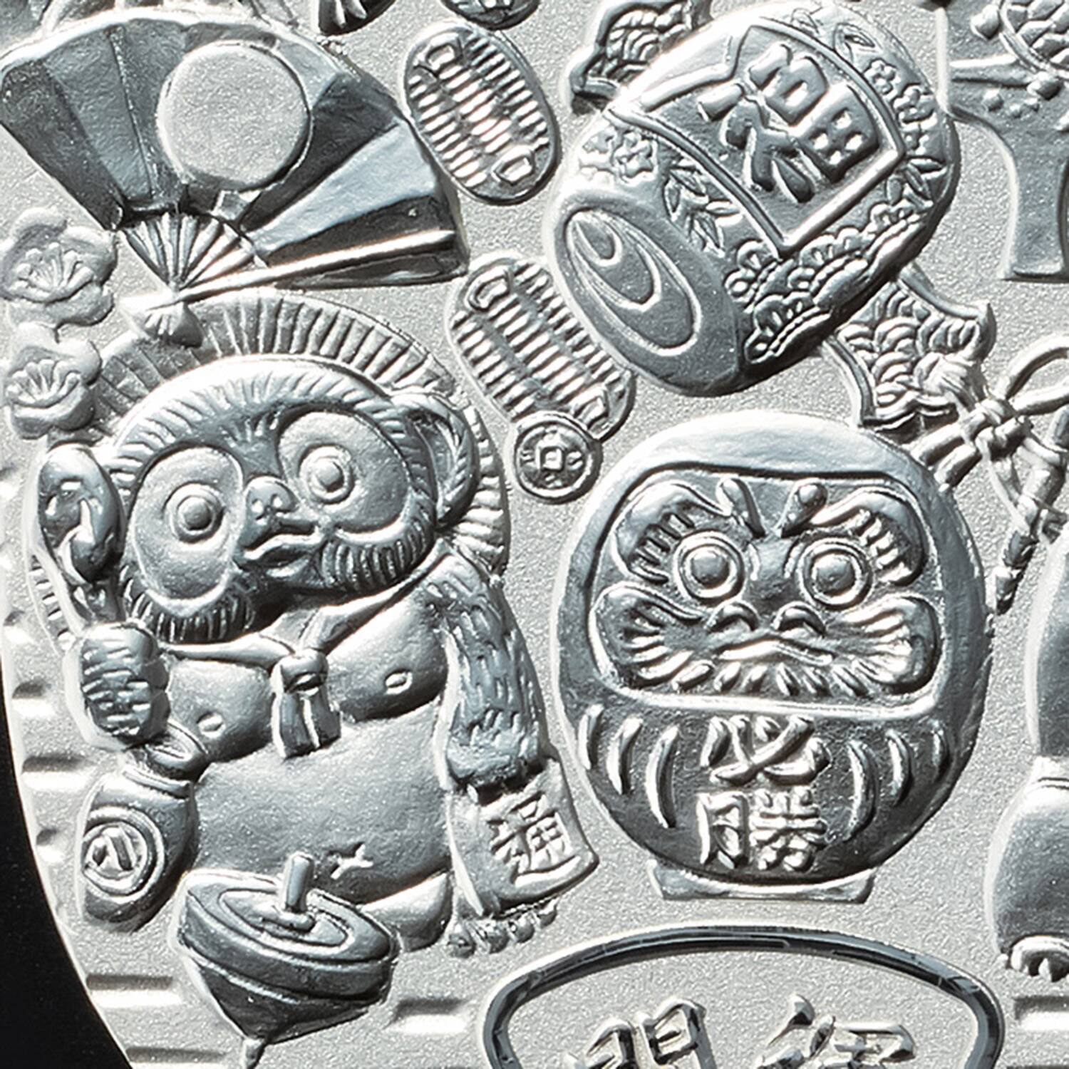 光則 純プラチナ製　小判 “縁起物づくし” ＜１０ｇ＞