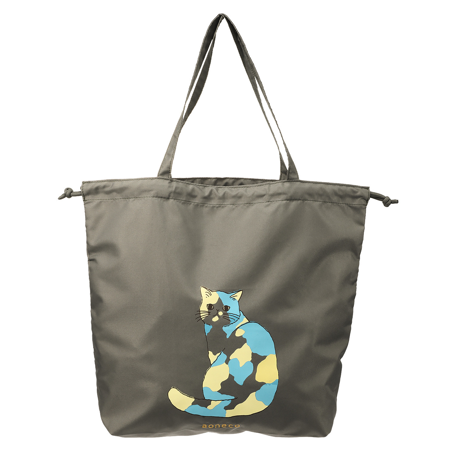 アオネコ 一足早いにゃんにゃん猫袋 ロングウォレットセット ＜保護ネコ寄付チケット 　１３００円分付＞