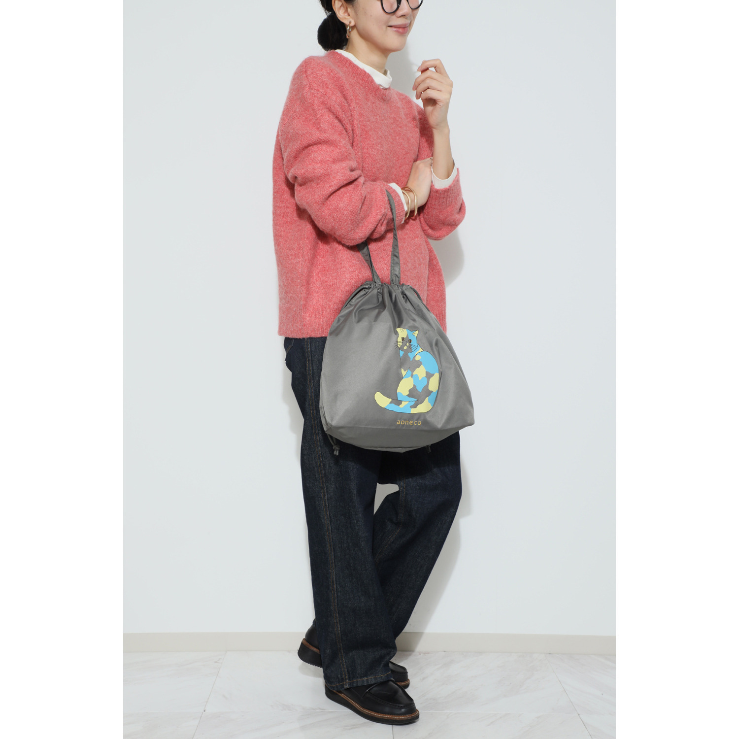 アオネコ 一足早いにゃんにゃん猫袋 ミニウォレットセット ＜保護ネコ寄付チケット 　９００円分付＞