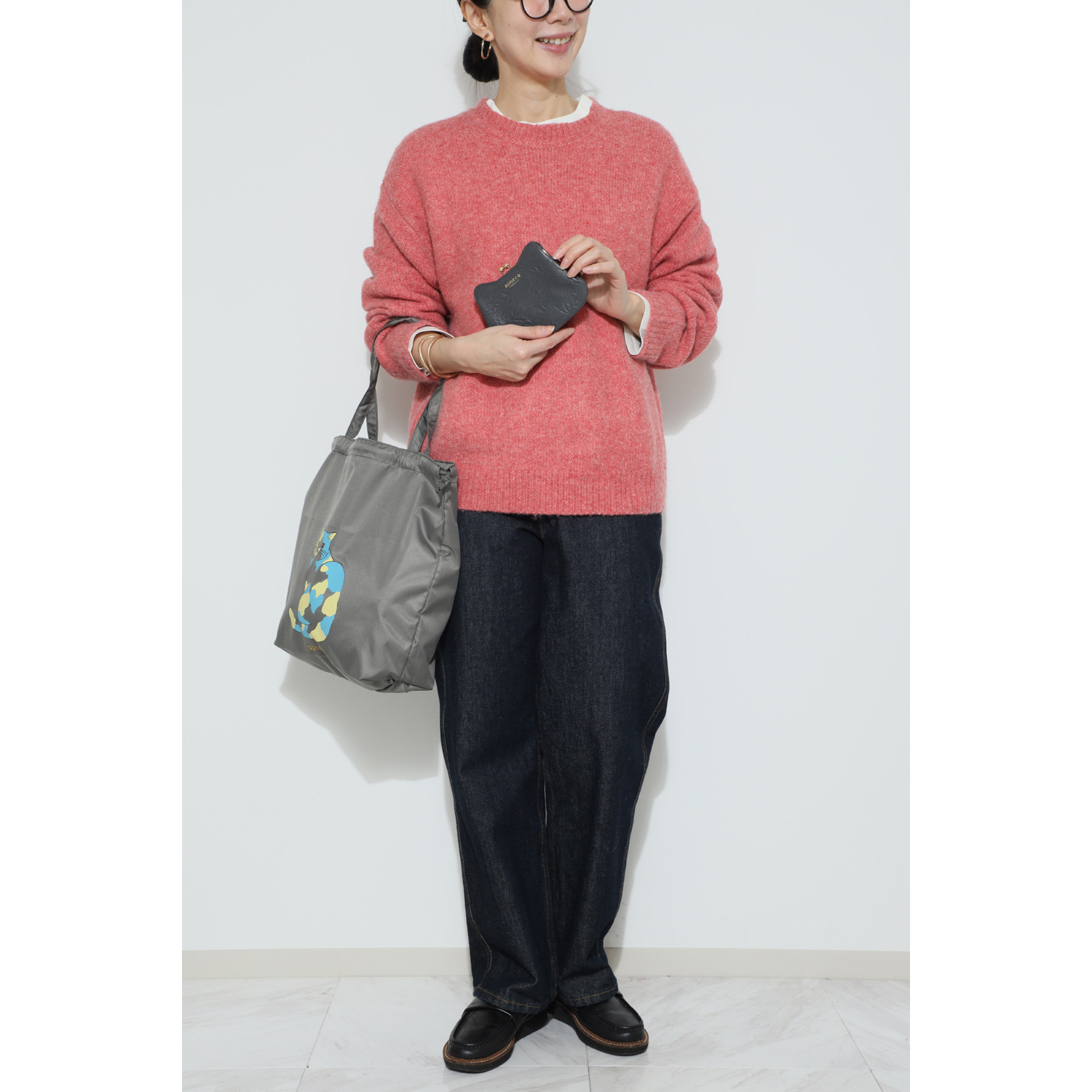 アオネコ 一足早いにゃんにゃん猫袋 ミニウォレットセット ＜保護ネコ寄付チケット 　９００円分付＞