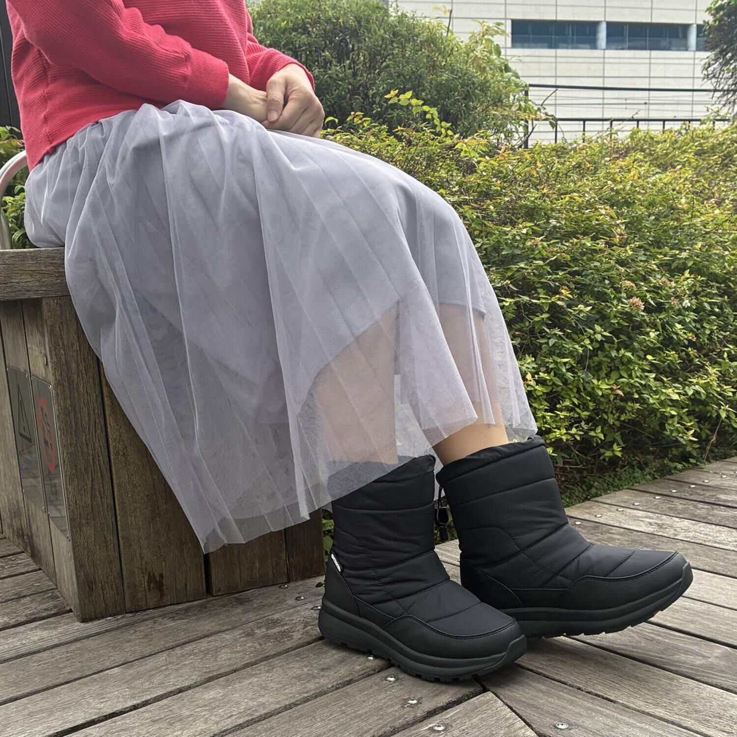 アウトドアプロダクツ あったか＆楽々ウォーク 防水厚底ウィンターブーツ 