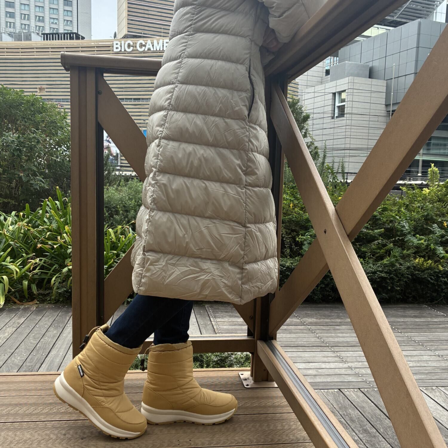 アウトドアプロダクツ あったか＆楽々ウォーク 防水厚底ウィンターブーツ 