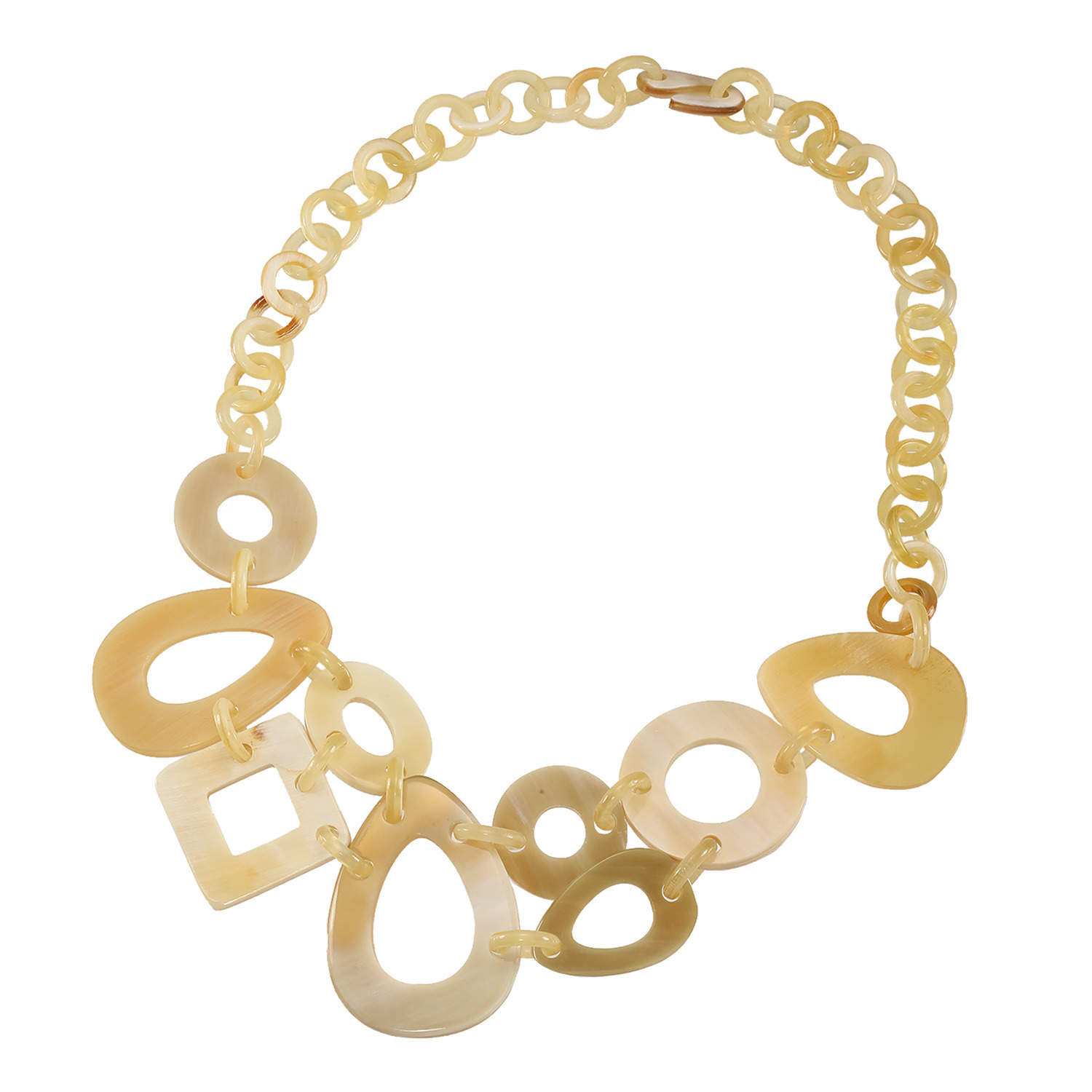 ミル・レーヴ 水牛 ミックスオープンワーク ネックレス