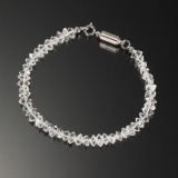 イーシア シルバー ハーキマーダイヤモンド ロッククリスタルクォーツ ブレスレット