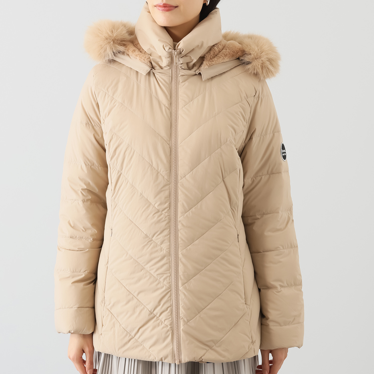 スプーム スタイリッシュ 軽量ダウンジャケット