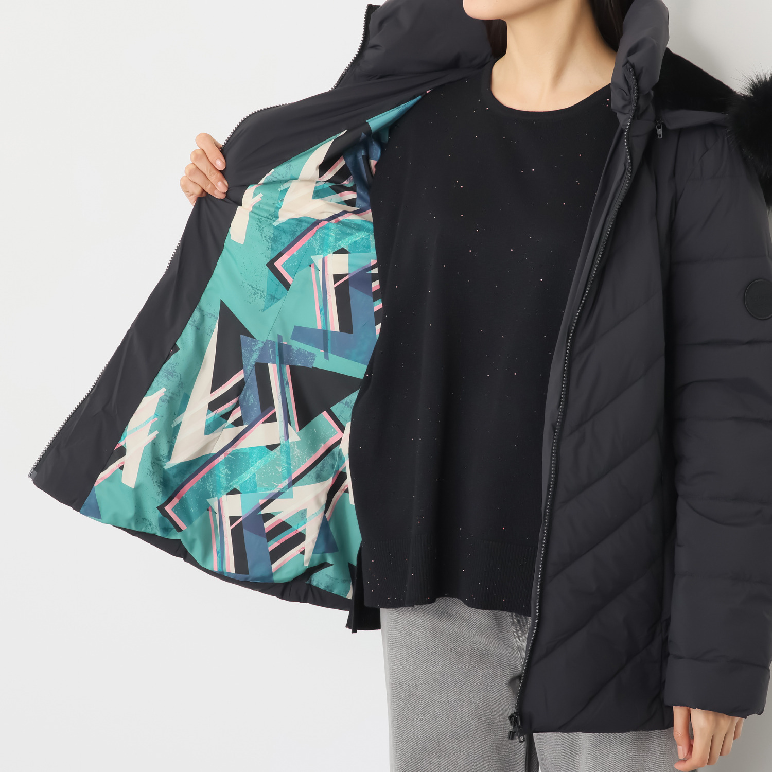 スプーム スタイリッシュ 軽量ダウンジャケット